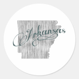 Typografie van de staat Arkansas Ronde Sticker