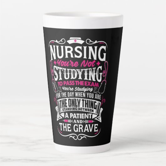 Typografie van de ursing Quote Latte Mok (Voorkant)