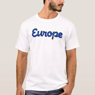Typografie van de vlag van de Europese Unie T-shirt