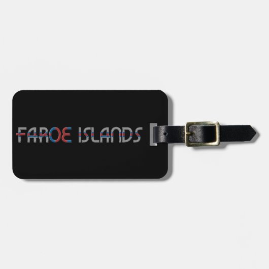 Typografie van de vlag van de Faeröer Bagagelabel (Voorkant horizontaal)