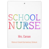 Typografie van de Waterverf van het schoolverpleeg Klembord (Achterkant)