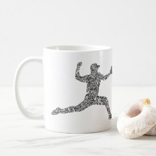 Typografie van de Word Art van honkbal Pitcher Koffiemok