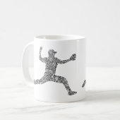 Typografie van de Word Art van honkbal Pitcher Koffiemok (Voorkant links)