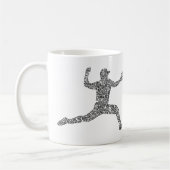 Typografie van de Word Art van honkbal Pitcher Koffiemok (Links)