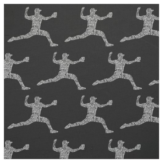 Typografie van de Word Art van honkbal Pitcher Stof (Swatch)
