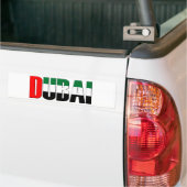 Typografie van Dubai City UAE-vlag Bumpersticker (Op Truck)
