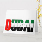 Typografie van Dubai City UAE-vlag Kaart (Gele Bloem)