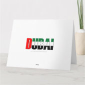 Typografie van Dubai City UAE-vlag Kaart (Achterkant)