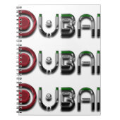 Typografie van Dubai City UAE-vlag Notitieboek (Voorkant)