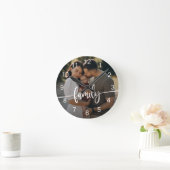 Typografie van familiefoto ronde klok (Huis)