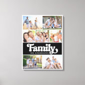 Typografie van familierendrong fotocollage canvas afdruk (Voorkant)