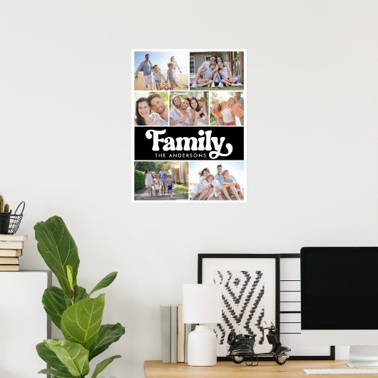 Typografie van familierendrong fotocollage poster (Thuiskantoor)