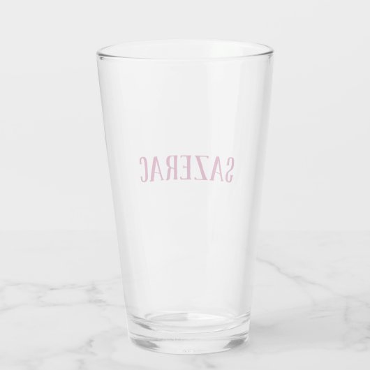  typografie van grote sazerische cocktail glas (Achterkant)