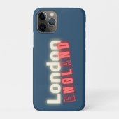Typografie van het hedendaagse Londense Neon Light Case-Mate iPhone Case (Achterkant)