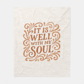 Typografie van 'Het is goed met mijn ziel' Fleece Deken (Voorkant)
