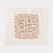 Typografie van 'Het is goed met mijn ziel' Fleece Deken (Voorkant (Horizontaal))