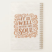 Typografie van 'Het is goed met mijn ziel' Planner (Achterkant)