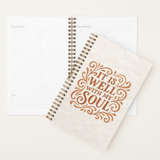 Typografie van 'Het is goed met mijn ziel' Planner (Display)