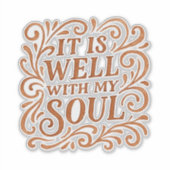 Typografie van 'Het is goed met mijn ziel' Sticker (Voorkant)