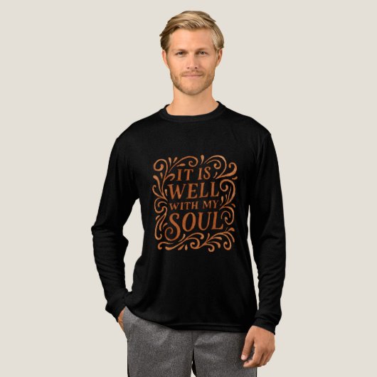 Typografie van 'Het is goed met mijn ziel' Tri-Blend Shirt (Voorkant)