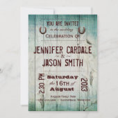 Typografie van het landschap Barn Wood Wedding Inv Kaart (Voorkant)