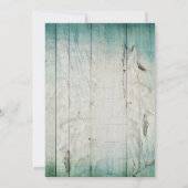 Typografie van het landschap Barn Wood Wedding Inv Kaart (Achterkant)