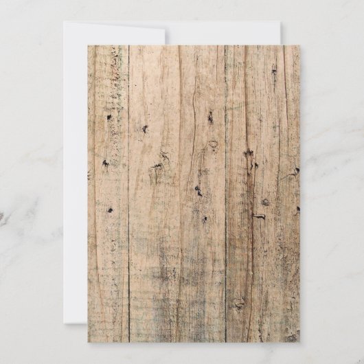 Typografie van het landschap Barn Wood Wedding Inv Kaart (Achterkant)