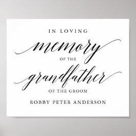 Typografie van het liefdevol gedenkteken voor brui poster