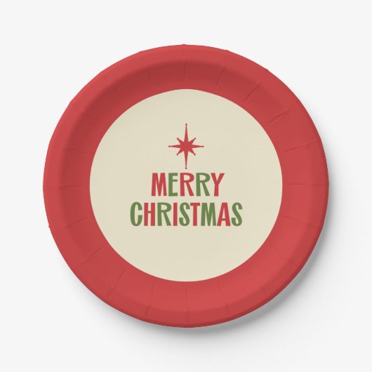 Typografie van het Mideeuwse kerst-kerstrepografie Papieren Bordje (Voorkant)