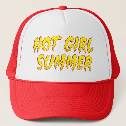 Typografie van Hot Girl Summer Flame Trucker Pet (Voorkant)