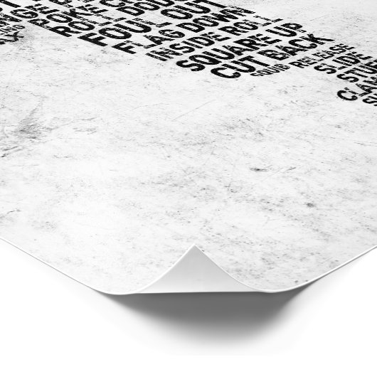 Typografie van Lacrosse Player Foto Afdruk (Hoek)