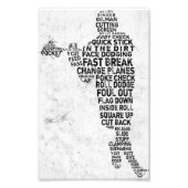 Typografie van Lacrosse Player Foto Afdruk (Voorkant)
