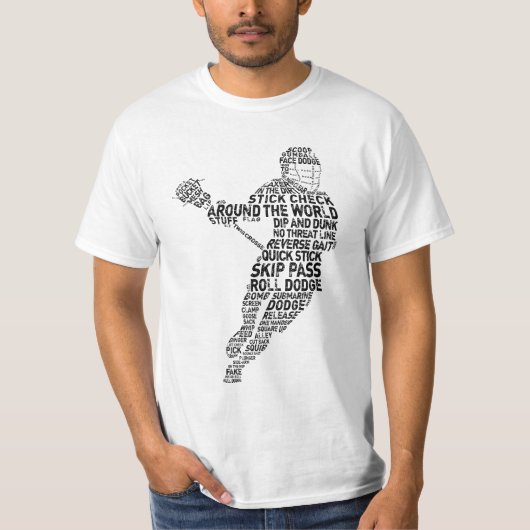 Typografie van Lacrosse Player T-shirt (Voorkant)