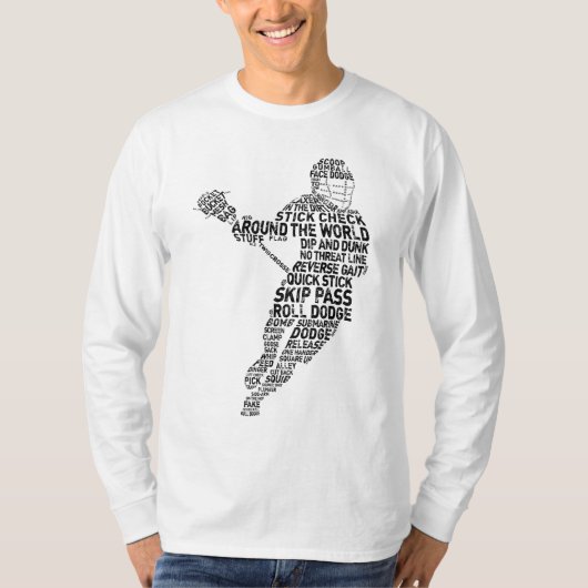Typografie van Lacrosse Player T-shirt (Voorkant)