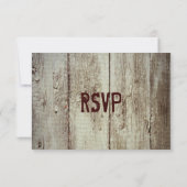Typografie van landhout RSVP-kaarten RSVP Kaartje (Achterkant)