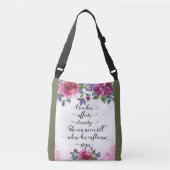 Typografie van leraar Terug naar school Crossbody Tas (Voorkant)