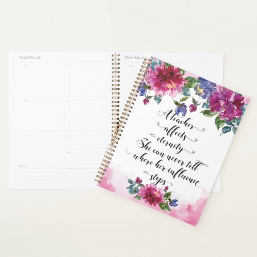 Typografie van leraar Terug naar school Planner (Display)