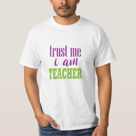 Typografie van leraren t-shirt (Voorkant)