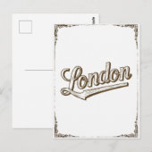  typografie van Londen Briefkaart (Voorkant / Achterkant)