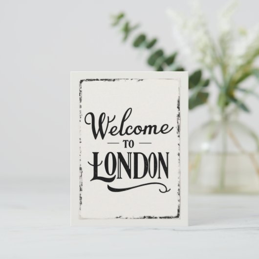  typografie van Londen Briefkaart (Staand voorkant)