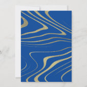 Typografie van marble Liquid Gold Agate Weddenscha Kaart (Achterkant)