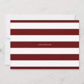 Typografie van moderne rode en witte oude dag foto save the date (Achterkant)