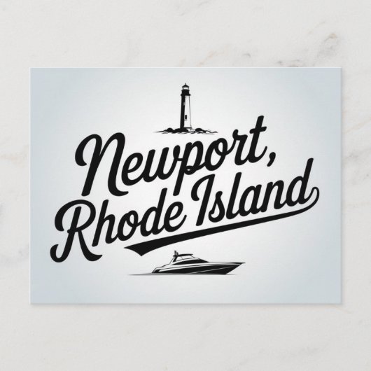 Typografie van Newport, Rhode Island Feestdagenkaart (Voorkant)