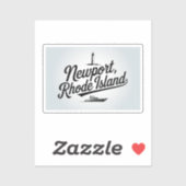 Typografie van Newport, Rhode Island Sticker (Vel)