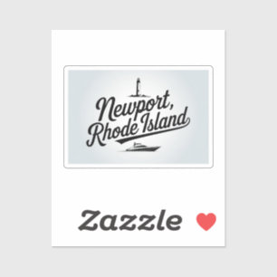 Typografie van Newport, Rhode Island Sticker