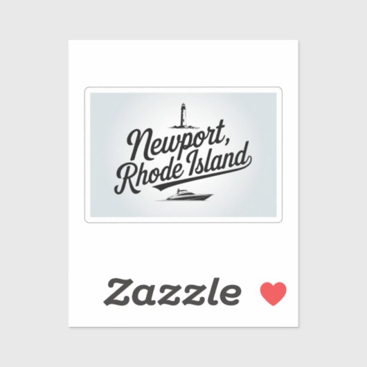 Typografie van Newport, Rhode Island Sticker (Vel)