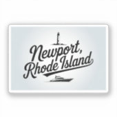 Typografie van Newport, Rhode Island Sticker (Voorkant)