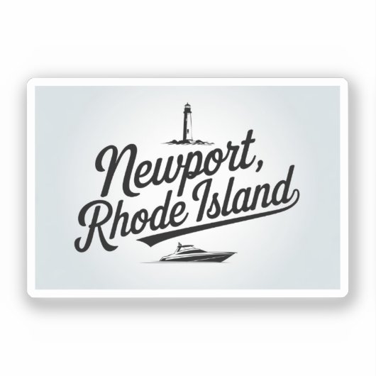 Typografie van Newport, Rhode Island Sticker (Voorkant)