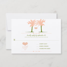 Typografie van olijfbomen en pekels nodigt uit RSVP kaartje
