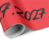 Typografie van penseel met inkt 2027 cadeaupapier (Rol Hoek)